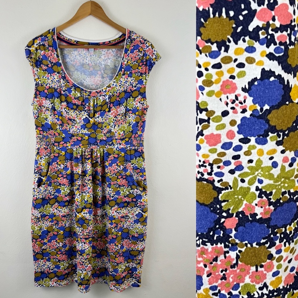 Boden Floral Print Midi Dress - Multicolor